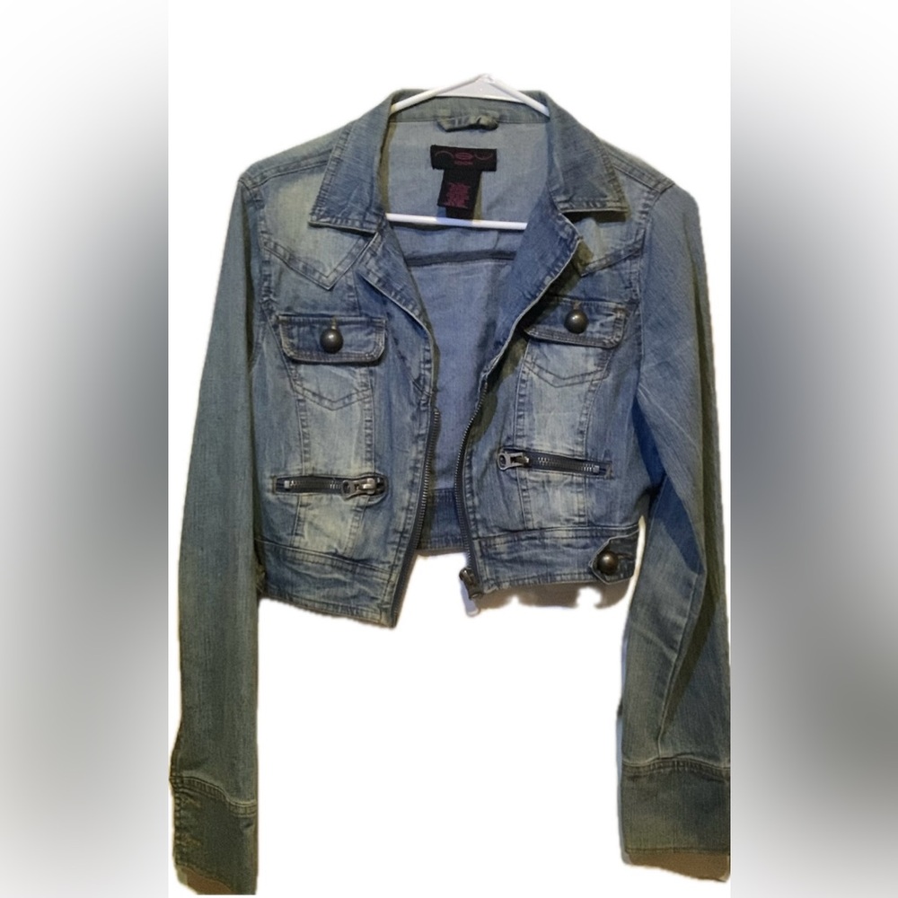 New Look Blue Jean zip-up Denim jacket